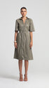 Short Sleeve Vegan Leather Dress
